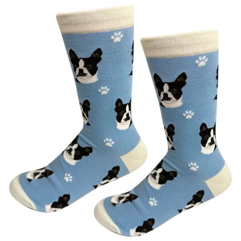 E&S PETS Boston Terrier Sock Daddy, Light Blue, one size
New with tags